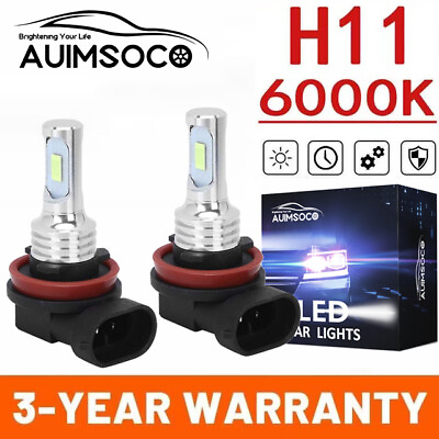 #ad Super Bright H11 H8 LED Headlights Bulbs Low Beam High Power Noiseless Design $24.99