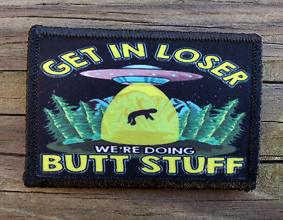 #ad Get In Loser Morale Patch Hook and Loop Army UFO Alien Tactical Funny 2A Gear $8.79