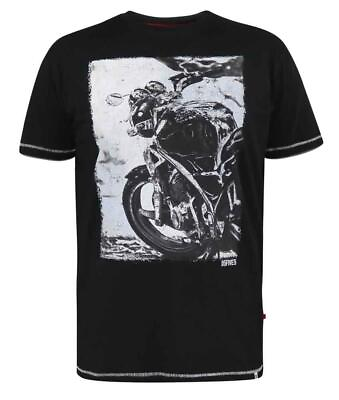 #ad D555 Men#x27;s PINEWOOD Photographic Bike Printed T Shirt in Black 2XL to 6XL $26.75
