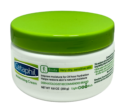 #ad Cetaphil Moisturizing Cream Body Very DrySensitive Skin 8.8oz. 250g New $13.95