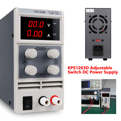 #ad DC Power Supply Variable 0 120V AC 110V Adjustable Switching Regulated KPS1203D $75.21