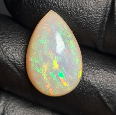 #ad Natural Ethiopian Opal White Based Oval Shaped Size: 19x13mm WT. 6.9 Cts $95.00