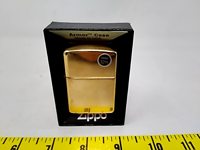 #ad Zippo Armor Case High Polish Brass Pocket Lighter $31.45