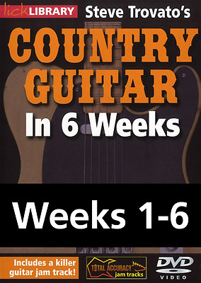 #ad Lick Library COUNTRY GUITAR IN 6 WEEKS Steve Trovato 6 DVD Set Video Lessons $69.95