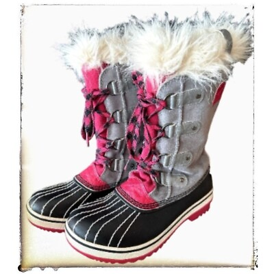 #ad SOREL Youth Kids Waterproof Insulated Snow Winter Lace Up Boots Size 4 $45.00