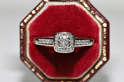 #ad Vintage Circa 1960s 9k Gold Natural Diamond Decorated Pretty Ring $759.05