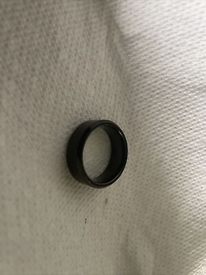 #ad SPOSO Black Tungsten Carbide 8mm Ring Brushed Center w Step Edge Size 10.5 Men $40.00