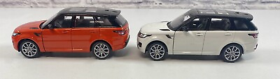 #ad *BRAND NEW* Welly Lot Of 2 Diecast Car Range Rover Sport White Orange SUV Truck $49.95
