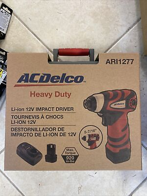 #ad ACDelco ARI1277 12V LI ION IMPACT DRIVER Kit 920 Torque With Rotary Tool $89.99