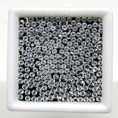 #ad 100 Pcs Natural White Topaz 2mm Round Diamond Cut Calibrated Loose Gemstones Lot $12.50