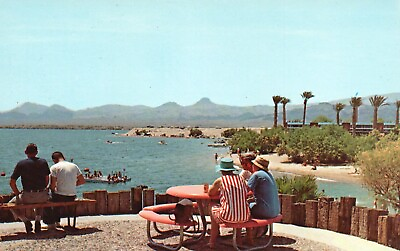 #ad Postcard AZ Lake Havasu City Nautical Inn Dining Patio View Vintage PC G5376 $2.00