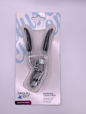 #ad Beauty 360 Deluxe Hold Eyelash Curler 1 Refill Pad No Pinch No Pull $4.00