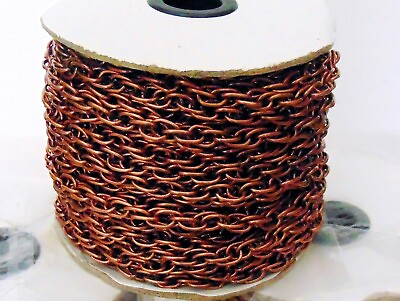 #ad WHOLESALE LOT Double Link Antique Copper Rope Chain 82 feet 25 meters $25.38