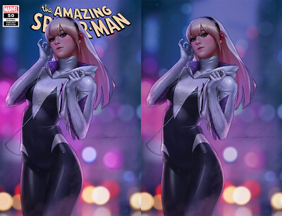 #ad Amazing Spider Man 50 Marvel 2020 Jeehyung Lee Spider Gwen Stacy Virgin Variant $55.00