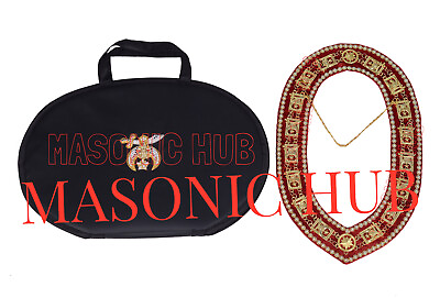 #ad Masonic Shriner Logo Chain Collar Case Shriner Chain Collar Rhinestones Around $125.99