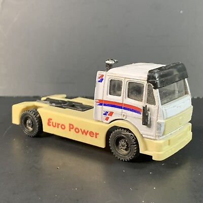 Vintage Euro Power Semi Truck Toy Diecast Metal White 4.25” in $14.99