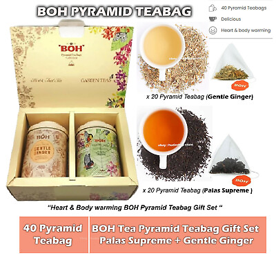 #ad Tea BOH Palas Supreme Ginger Gentle 40 Pyramid Bags Malaysia Famous No.1 $75.88
