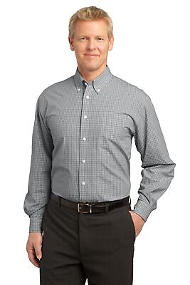 #ad Port Authority Plaid Pattern Easy Care Shirt. S639 $35.54
