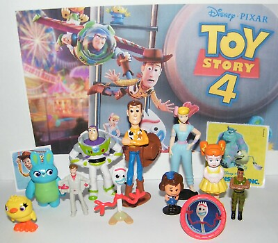 #ad Disney Toy Story 4 Movie Figure Set of 10 With New Character Forky and Bonus $15.95