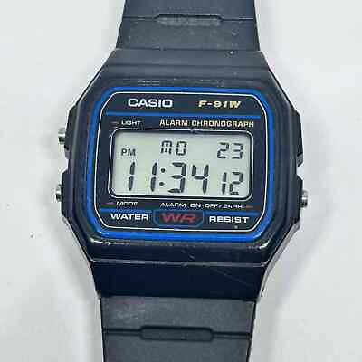 #ad Casio F 31W WR ST. Steel Black Unisex Digital Watch $19.00