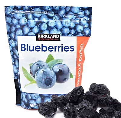 #ad Kirkland Signature Whole Dried Blueberries Resealable Bag 20 oz $24.99