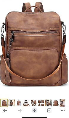 #ad #ad Leather Backpack Purse for Women Designer Ladies Large Travel Convertible Should $18.99