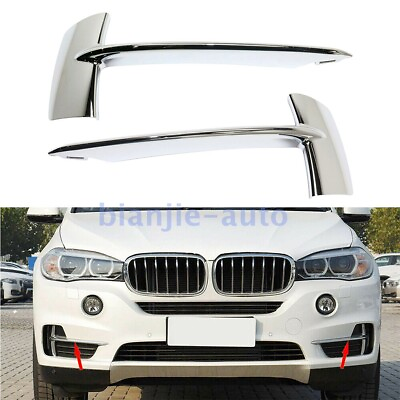 #ad Bumper Trim Set Fits For BMW X5 2014 2018 xDrive28i Front Left and Right Chrome $45.99