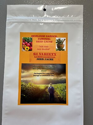#ad 61 Heirloom Varieties Preppers Special 20000 Survival Garden Seed Cache $47.99