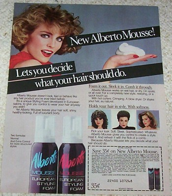 #ad 1984 vintage ad Alberto Culver Hair Styling CUTE GIRL 1 page Print ADVERT $6.99
