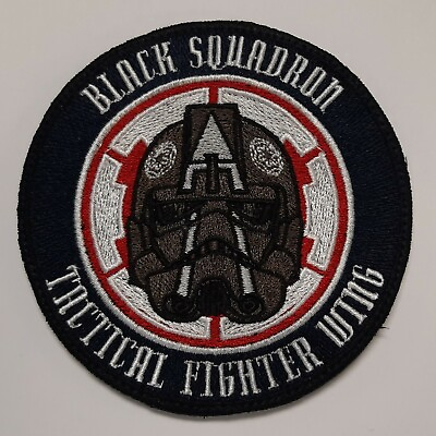 #ad Black Squadron Tactical TIE Fighter Wing 3.9 inch Round Embroidered Patch $9.95