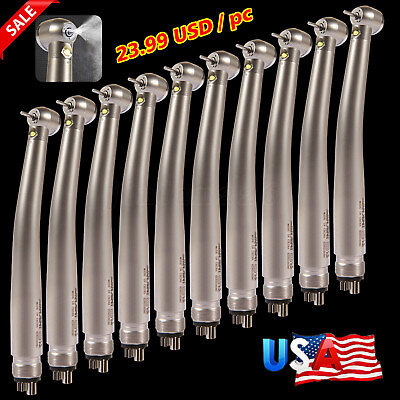 #ad Dental Portable LED Handpiece High Speed Push Button 4 Hole with Light NSK Style $220.99