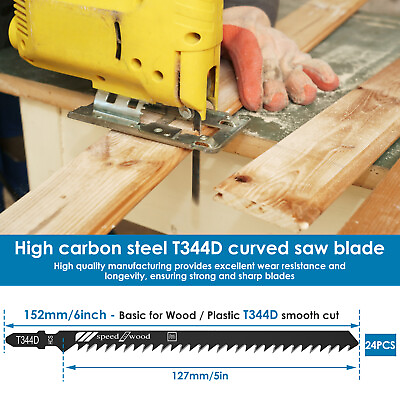 #ad 24Pcs Saw Blade HCS Sharp T344D 6 Inch Wood Cutting Saw Blade Fast Cut.· $16.89