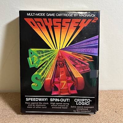#ad Odyssey 2 Speedway Spin out Cryptologic COMPLETE IN BOX Manual Video Game $12.99