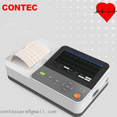 #ad Digital 12 lead 6 channel Electrocardiograph ECG EKG Machineinterpretation FDA $599.00