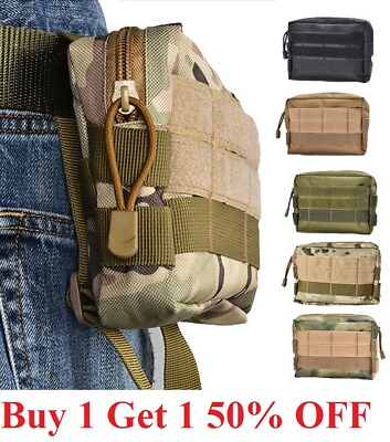 #ad Tactical Molle Pouch EDC Multi purpose Belt Waist Pack Bag Utility Phone Pocket $8.95