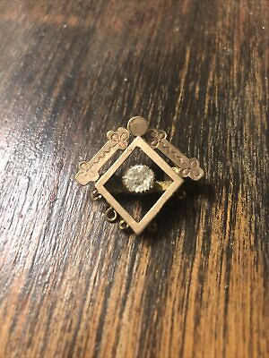 #ad Antique Gold Filled And Paste Brooch $30.00