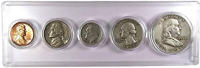 #ad 1958 Year Set 5 Coins in AG About Good or Better Condition Collectible Gift Set $34.99