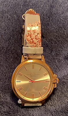 #ad Ted Baker London Rose Gold Tone Pink White Leather Women#x27;s Watch TE50272014 $25.00
