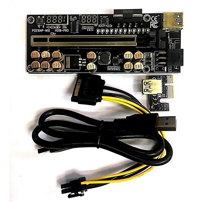 VER018 PRO PCI E Riser Card USB 3.0 Cable 018 PLUS PCI 1X To 16X Extender P Y3F9 AU $18.19