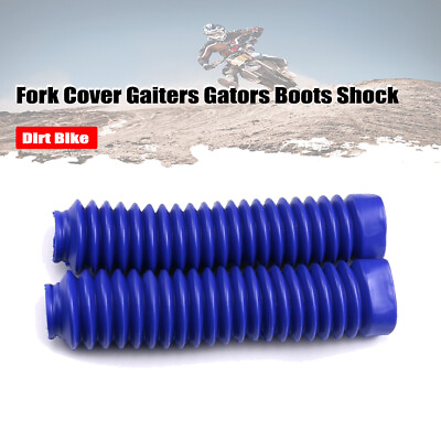 #ad Blue Rubber Front Fork Motorcycle Shock Absorber Dust Cover Gaiters Gators Boots $15.99