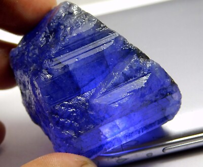 #ad 100.00 Ct. Natural Translucent Blue Tanzanite Mineral Rough Loose Gemstone $9.29
