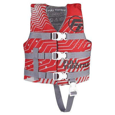 #ad Absolute Outdoor 112200 100 001 22 Full Throttle Child Nylon Life Jacket Red $40.44