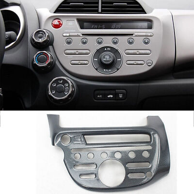 #ad For Honda Fit Jazz 2008 2013 ABS Carbon Fiber Console Volume CD Switch Panel $59.15
