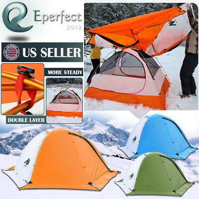 #ad 2 Person Ultralight Camping Backpacking Tent Waterproof Easy Setup Double Layer $99.99