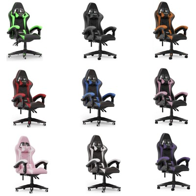 #ad Luxury Executive Racing Gaming Office Chair Gas Lift Swivel Computer Desk Chairs $56.99