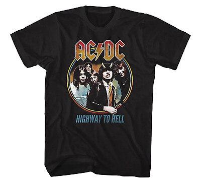 #ad AC DC Highway to Hell 100% Cotton Official American Classics T Shirt Black S amp; M $25.19