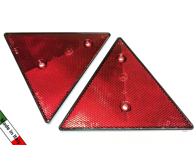 Red Safety Triangle Reflectors with Screw holes for Mounting on Trailer Rear End $9.49
