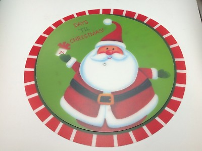 #ad Christmas Countdown Santa Advent Calendar Days Wall Hanging 15” Xmas Holiday $6.99