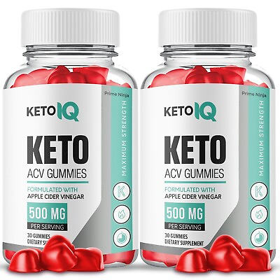 #ad KetoIQ Keto ACV Gummies Keto IQ Gummies Maximum Strength Official 2 Pack $34.50