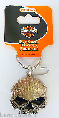 #ad Harley Davidson Sugar Skull Metal Key Chain NEW $12.25